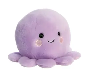 AURORA Plüsch-Oktopus Oliver, grau-weiß / 13 cm / Plüsch