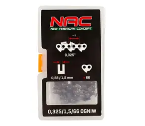 NAC Sägekette für NAX300 / Sägekette / 66 Glieder / Teilung 0,325" / Dicke 1,5 mm