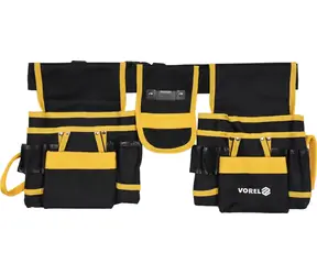 Vorel Werkzeuggürtel mit Schiebetaschen / Werkzeuggürtel / 6 Taschen / Nylon 600D
