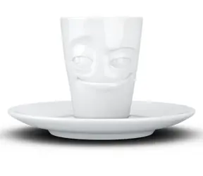 FIFTYEIGHT Verschmitzt weiß / Espressotasse / 80 ml / Porzellan