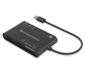 Conceptronic schwarz / Speicherkartenleser / USB-A 3.2 Gen 1 / 7-in-1 / SD, microSD, MMC, SIM