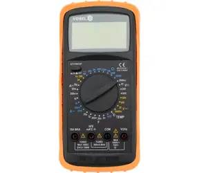 Vorel Digitalmultimeter / Multimeter / AC/ DC 600V / Dioden- und Transistortest / LCD-Display / Silikonhülle