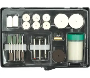 Vorel Schleifzubehörset, 22-teilig / Zubehörset / Für Geradschleifmaschinen / Werkzeugbohrung 3,2 mm