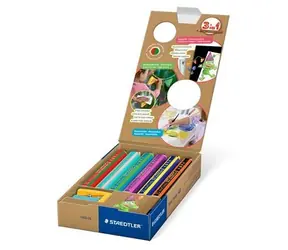 Staedtler Noris Junior 3-in-1 Buntstifte / 6 Stück / mit Anspitzer / ab 2 Jahren