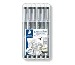 Staedtler Pigment Liner 308 / Liner / 0,8 mm / Schwarz / 6 Stück