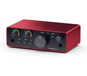Focusrite Scarlett Solo 4. Generation, schwarz-rot / Audio-Interface / USB-C / 2 Kanäle / XLR / 192 kHz