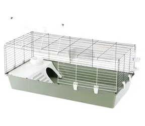 Ferplast Rabbit 120 / Käfig für Kaninchen und Meerschweinchen / 119 x 58,5 x 51,5 cm / Metall, Kunststoff