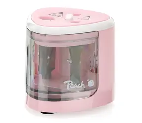 Peach PO102-Rosa / Elektrischer Anspitzer / 4X AA-Batterien / Kindersicherung