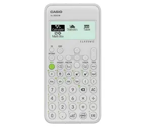 Casio FX-350CW grau / Taschenrechner / Wissenschaftlich / 12-stellig / Natürliche Notation / QR-Code