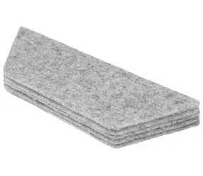 NOBO Ersatz-Textileinsätze für Magnetschwamm / Ersatzeinsatz / 10 Stück / grau