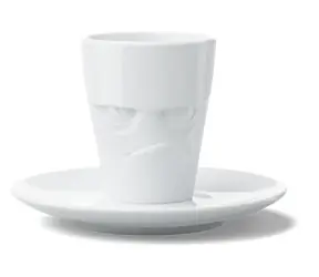 FIFTYEIGHT Espressobecher Grummelig weiß / Movie Edition / 80 ml / Porzellan