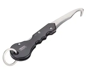 TROIKA HOOK 2 schwarz-silber / Brieföffner / Edelstahl / Schlüsselanhänger