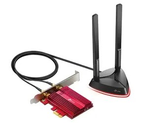 TP-LINK Archer TX3000E rot-silberner WLAN-Adapter / PCIe / AX3000 / Wi-Fi 6 / Bluetooth 5.0