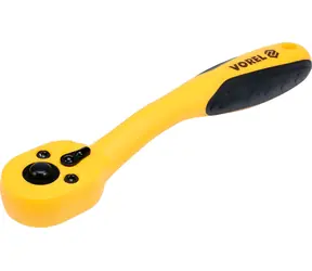 Vorel Ratsche 1/4" 155 mm gebogen, kunststoffbeschichtet / Ratsche / 72 Zähne / Chrom-Vanadium-Stahl