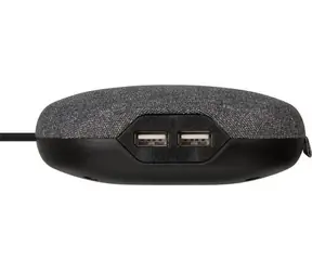 Brennenstuhl Estilo Anthrazit/Schwarz / Ladestation mit Textiloberfläche / 2x USB-A / 1x 230V-Steckdose / 3 m