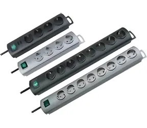 Brennenstuhl Primera grau / Verlängerungskabel / 10 Steckdosen / 2 Schalter / 2 m / 3500 W