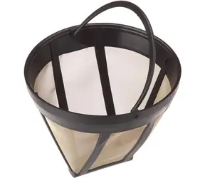 Scanpart Kaffeefilter GOLD TONE / Kaffeefilter / Größe 4 / für 8-12 Tassen / Edelstahl, vergoldet