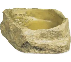 Robimaus Terrarium-Trinkgefäß aus Steinimitat / Trinkgefäß / 13 × 11 × 3,5 cm