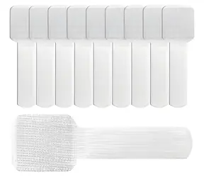 Label the cable Wall Kabelorganizer 10 Stück weiß / Kabelhalter / Klettverschluss / selbstklebend