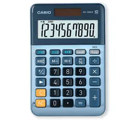 Casio MS-100EM / Taschenrechner / Tischgerät / 10-stellige LCD-Anzeige / Solar- und batteriebetrieben