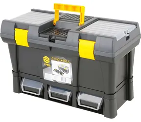 Vorel Werkzeugkasten 20" + 3 Schubladen / Werkzeugkasten / 52,5 x 25,6 x 32,5 cm / Tragkraft 25 kg