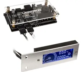 Lamptron TC20 silber / Lüfterdrehzahlregler und RGB-LED / PCI-Steckplatz / 1 Kanal