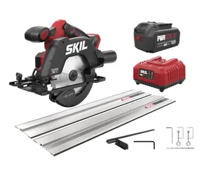 SKIL RED 3551AB / Akku-Kreissäge / 20 V / 1 x 4,0 Ah / mit Führungsschiene