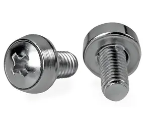 StarTech Rackschrauben 12-24 16,5 mm Silber / Rack-Montagesatz / 50 Stück
