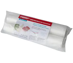 Maxxo Ersatzrollen für Vakuumiergeräte 280 × 3000 mm / Rollen für Vakuumiergeräte / 2 Stück / Breite 28 cm / Länge 3 m / 4-lagig