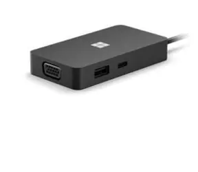 Microsoft Surface USB-C Reise-Hub schwarz / Dockingstation / USB-C / USB-A / HDMI / VGA / RJ-45