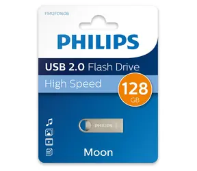 Philips Moon Vintage 128 GB silber / USB-Stick / USB 2.0 / Lesegeschwindigkeit 20 MB/s / Schreibgeschwindigkeit 10 MB/s