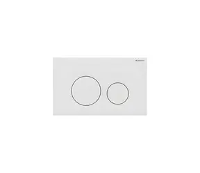 Geberit Sigma40 mattweiß / Betätigungsplatte / 2-fach wirkende Funktion / Edelstahl / Easy zu reinigen