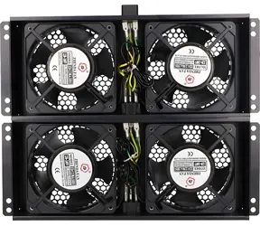 Extralink EX.8673 schwarz / Rack-Lüftungsblende / 0 HE / 2 x 230 V / eingebauter Lüfter / 2 Stück