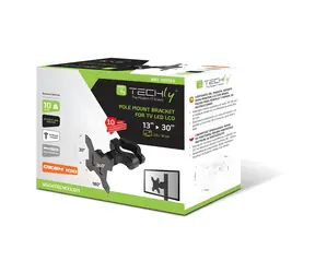 Techly 103793 schwarz / Tischhalterung für LED/LCD / 13-30" / 10 kg / VESA 75x75, 100x100 / 360°