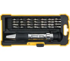 Vorel Schraubendreher-Set mit 29 Bits / Schraubendreher-Set / Chrom-Vanadium-Stahl / Kunststoffkoffer