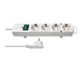 Brennenstuhl Comfort-Line PLUS weiß / Verlängerungskabel / 4 Steckdosen / 2 m / Sicherheitsschalter / Kindersicherung