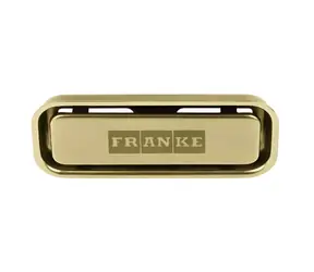 Franke Überlaufabdeckung, verdeckt, Gold / Überlaufabdeckung / Edelstahl / Quadratische Form