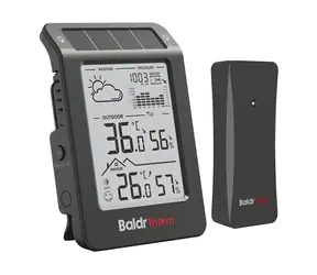RainPoint BALDRTHERM B0596WT2H2P-V1 schwarz / Wetterstation / Außensensor / Solarbetrieben / Reichweite 100 m / IP54