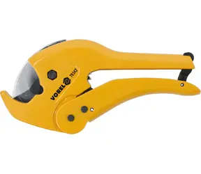 Vorel Kunststoffrohrschneider bis 42 mm / Rohrschneider / Aluminiumgehäuse / Klinge aus Edelstahl 65Mn / Für PEX, PVC, PP, PE