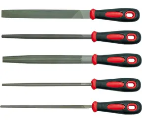 Vorel Schlosserfeilensatz 200 mm / Feilen / 5 Stück / für Metall / Kreuzschnitt