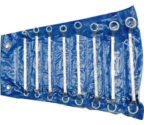 Vorel Satz mit 8 Ringschlüsseln 6-22 mm, gebogen / Ringschlüssel / Chrom-Vanadium-Stahl