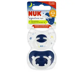NUK Nachtschnuller 0-6 Monate / Schnuller / 2 Stück