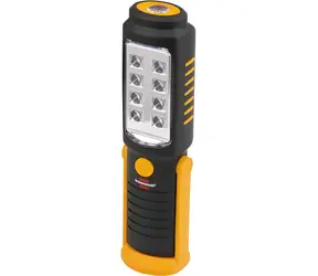 Brennenstuhl Inspektionsleuchte mit LED / Taschenlampe / 8+1 SMD-LEDs / 250+100 lm / drehbarer Haken und Magnet / 3x AA-Batterien