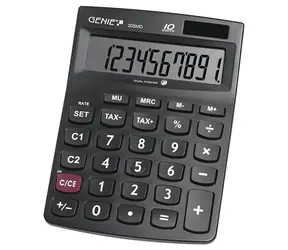 Genie Basic 205 MD schwarz / Taschenrechner / Tischgerät / 10-stellige Anzeige / solar- und batteriebetrieben