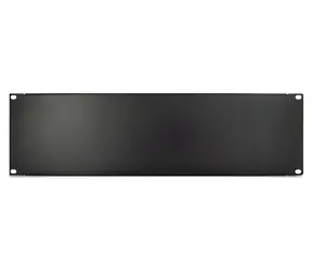 Inter-tech 19"-Blindabdeckung 3U schwarz / Blindabdeckung / 481 x 131 x 11 mm / zum Anschrauben
