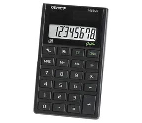 Genie 105 ECO schwarz / Taschenrechner / Taschenformat / 8-stellig / solarbetrieben
