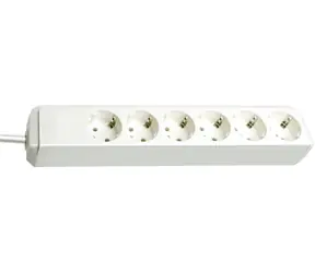 Brennenstuhl Eco-Line weiß / Steckdosenleiste / 6 Steckdosen / 1,5 m / 3500 W