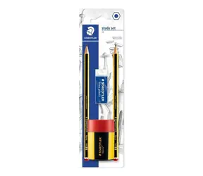 Staedtler Noris 120 Lernset / Graphitstifte / HB / 2er-Set / Anspitzer + Radiergummi
