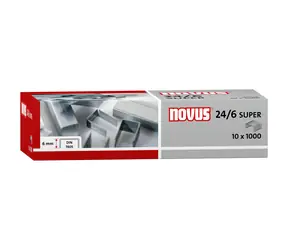 Novus Heftklammern 24/6 DIN Super / Heftklammern / 6 mm / 10.000 Stück
