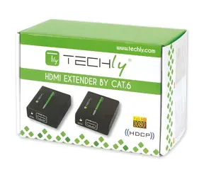 Techly IDATA EXT-E70 schwarz / HDMI-Verlängerung / Cat6/6a/7 / bis zu 60 m / Full HD 1080p